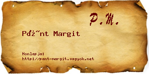 Pánt Margit névjegykártya